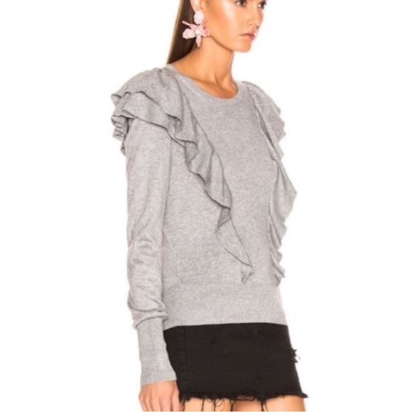 Veronica Beard Centre Metallic Ruffle Sweater - Picture 2 of 8